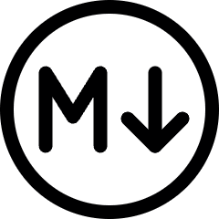 Markdown Logo 2 Icon from Ultimate Regular Set