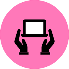 Laptop Hand Icon from Kameleon Pop Set