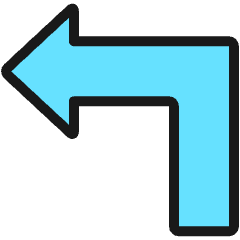Diagram Arrow Corner Point Left Icon from Ultimate Colors Set