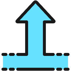 Diagram Arrow Dash Up Icon from Ultimate Colors Set