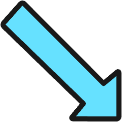 Diagram Arrow Down Right Corner Icon from Ultimate Colors Set