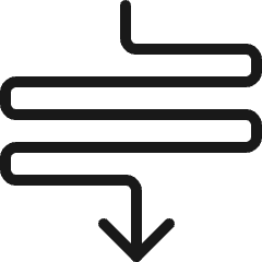 Diagram Snake Arrow Icon from Ultimate Colors Set