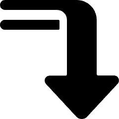 Diagram Arrow Bend Down Icon from Ultimate Bold Set