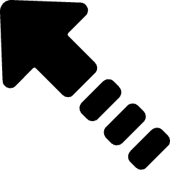 Diagram Arrow Dash Corner Left Up Icon from Ultimate Bold Set