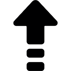 Diagram Arrow Dash Up 1 Icon from Ultimate Bold Set