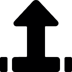 Diagram Arrow Dash Up Icon from Ultimate Bold Set