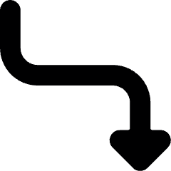 Diagram Curve Down Icon from Ultimate Bold Set