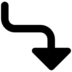 Diagram Curve Down Large Head Icon from Ultimate Bold Set