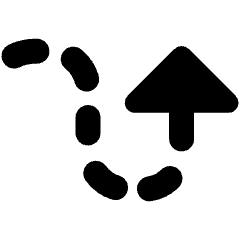 Diagram Curve Rise Dash Large Head Icon from Ultimate Bold Set