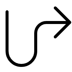 Diagram Curve Up Large Head Icon from Ultimate Light Set