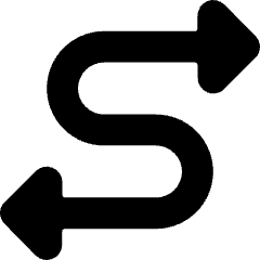 Diagram Curvy Both Direction Icon from Ultimate Bold Set