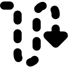 Diagram Dash Wave Down Icon from Ultimate Bold Set