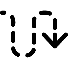 Diagram Dash Wave Down Large Head Icon from Ultimate Regular Set