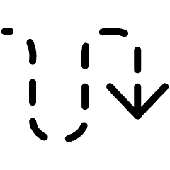 Diagram Dash Wave Down Large Head Icon from Ultimate Light Set
