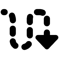 Diagram Dash Wave Down Large Head Icon from Ultimate Bold Set