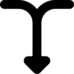 Diagram Merge Down Icon from Ultimate Bold Set