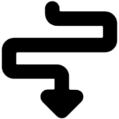 Diagram Snake Arrow Icon from Ultimate Bold Set