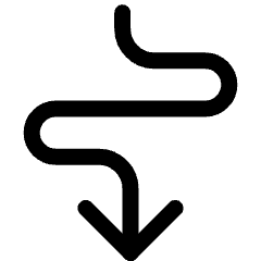 Diagram Snake Arrow Large Head Icon from Ultimate Regular Set