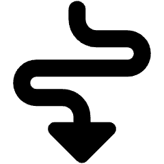 Diagram Snake Arrow Large Head Icon from Ultimate Bold Set