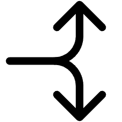 Diagram Split Horizontal Large Head Icon from Ultimate Regular Set