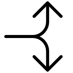 Diagram Split Horizontal Large Head Icon from Ultimate Light Set