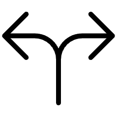 Diagram Split Vertical Large Head Icon from Ultimate Light Set