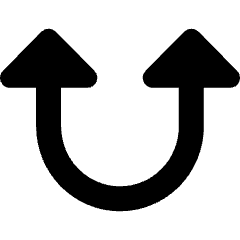 Diagram Up Double Large Head Icon from Ultimate Bold Set