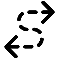 Diagram Wave Both Direction Large Head Icon from Ultimate Regular Set