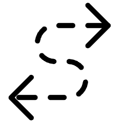 Diagram Wave Both Direction Large Head Icon from Ultimate Light Set