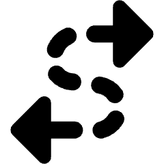 Diagram Wave Both Direction Large Head Icon from Ultimate Bold Set
