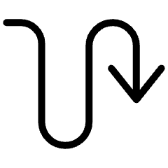 Diagram Wave Down Large Head Icon from Ultimate Light Set