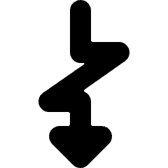 Diagram Zig Zag Fall Icon from Ultimate Bold Set