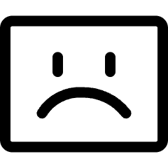 On Error Sad Icon from Ultimate Regular Set