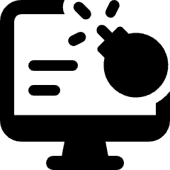 Data Attacking Computer Icon from Ultimate Bold Set
