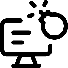 Data Attacking Computer Icon from Ultimate Regular Set