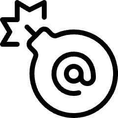 Data Attacking E Mail Icon from Ultimate Light Set