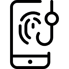 Identity Stolen Finger Print Phone Icon from Ultimate Light Set