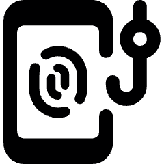 Identity Stolen Finger Print Phone Icon from Ultimate Bold Set