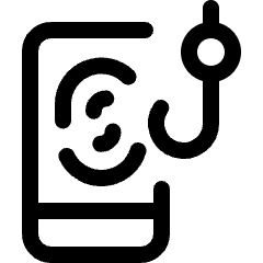Identity Stolen Finger Print Phone Icon from Ultimate Regular Set