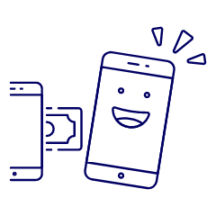 Phone Smiley Illustration from UX Line Set