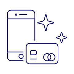 Phone With Card Illustration from UX Line Set