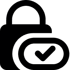 Ccpa Lock Protection Opt Out Check Icon from Ultimate Bold Set
