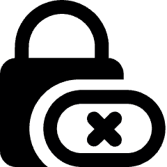 Ccpa Lock Protection Opt Out Denied Icon from Ultimate Bold Set