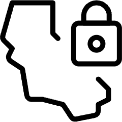 Ccpa Map Lock Icon from Ultimate Light Set