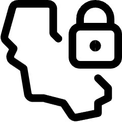 Ccpa Map Lock Icon from Ultimate Regular Set