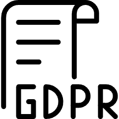 Coding Apps Website Gdpr Document Icon from Ultimate Light Set