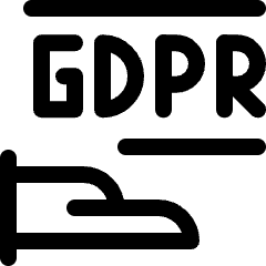 Coding Apps Website Gdpr Hand 1 Icon from Ultimate Regular Set