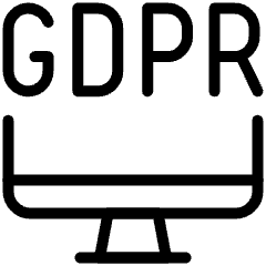 Coding Apps Website Gdpr Monitor Icon from Ultimate Light Set