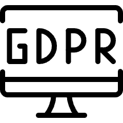 Coding Apps Website Gdpr Monitor Icon from Ultimate Light Set