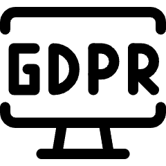 Coding Apps Website Gdpr Monitor Icon from Ultimate Regular Set